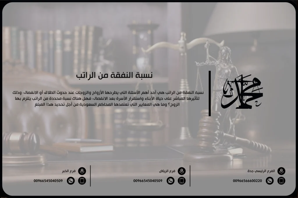 نسبة النفقة من الراتب