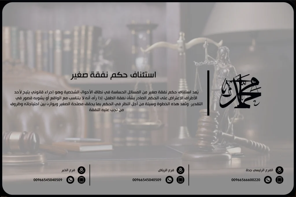 استئناف حكم نفقة صغير