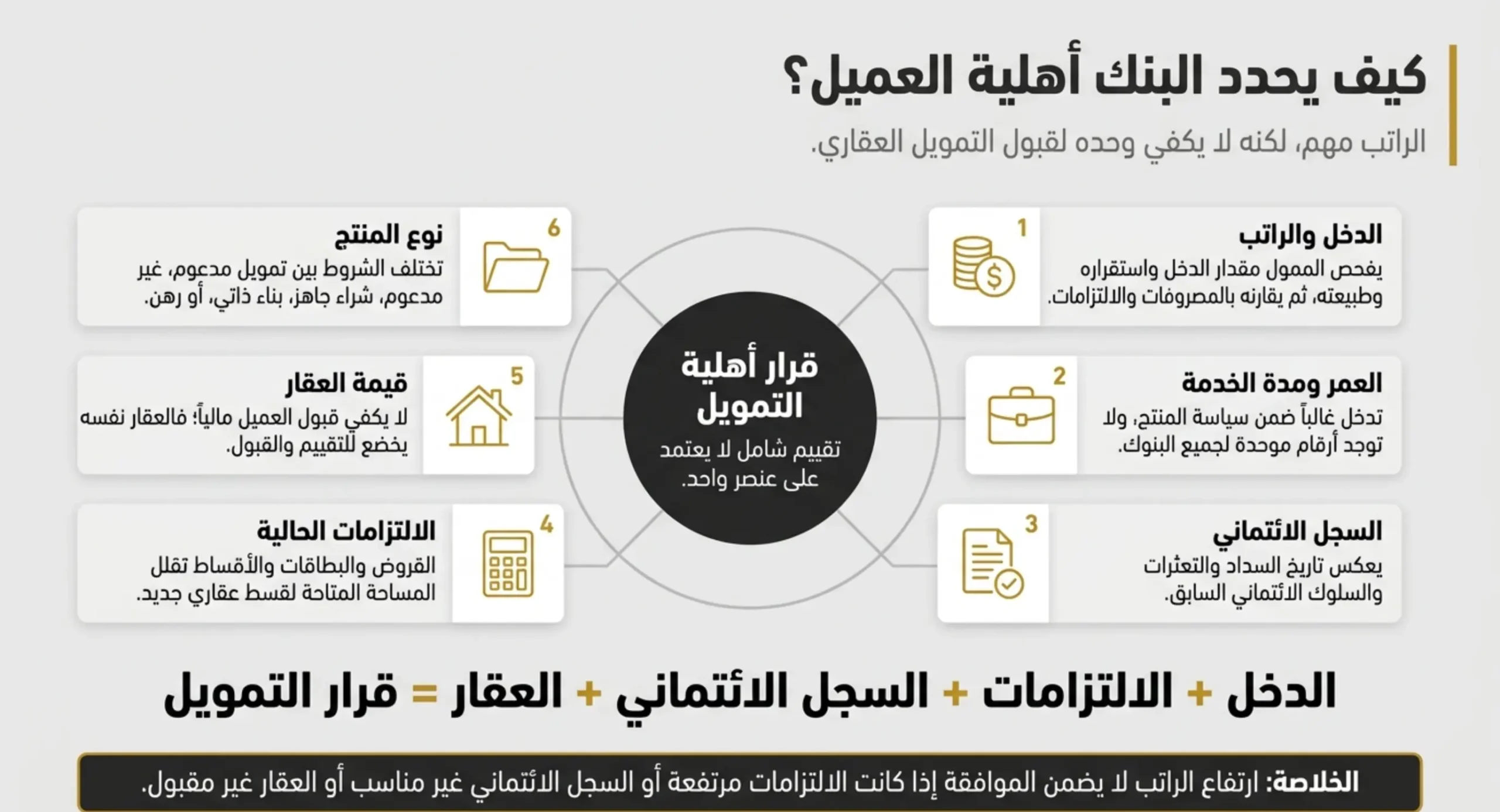 كيف يحدد البنك أهلية العميل