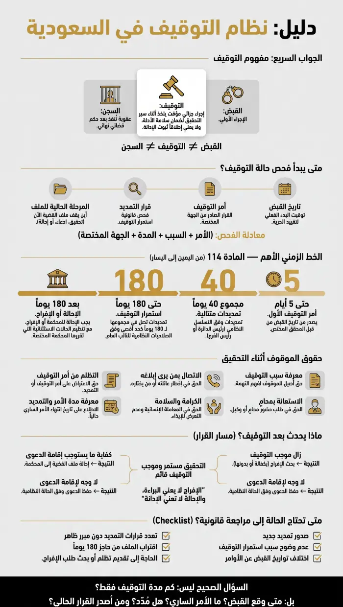 نظام التوقيف في السعودية
