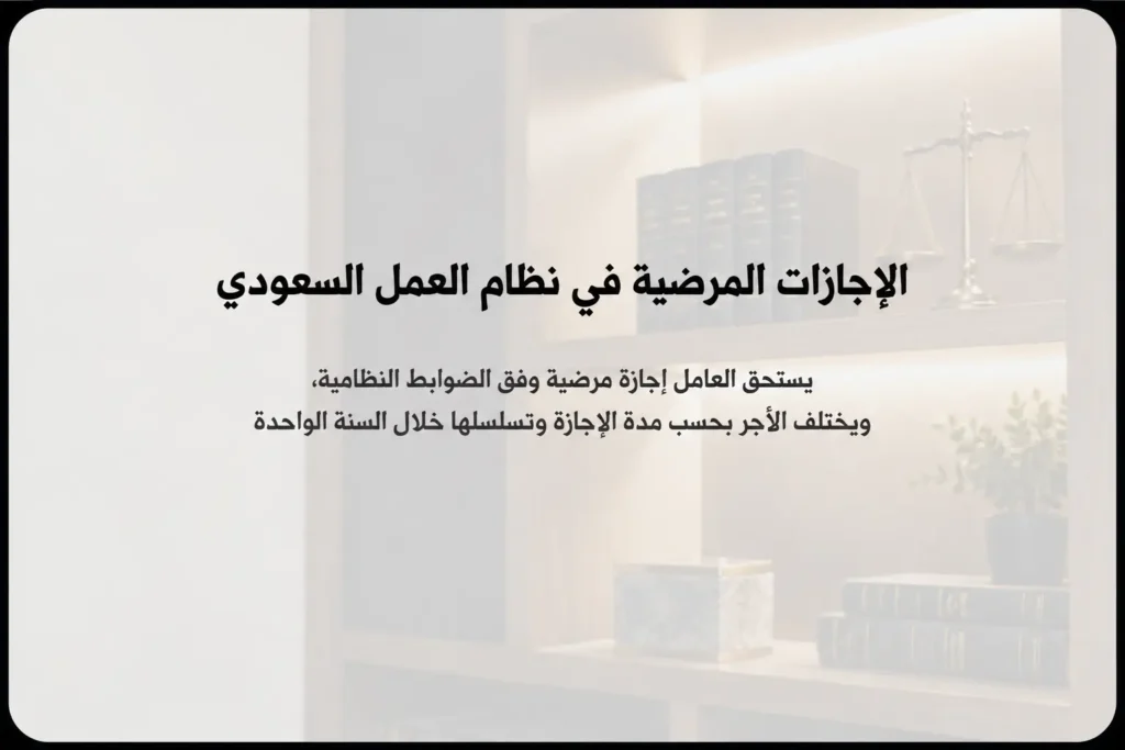 الإجازات المرضية في نظام العمل السعودي