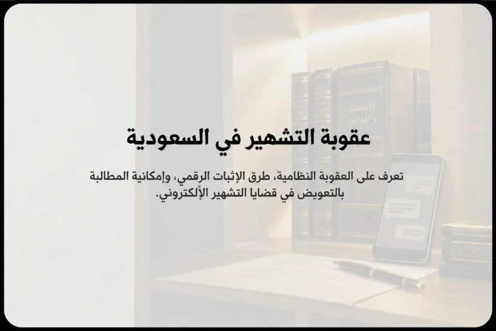 عقوبة التشهير في السعودية