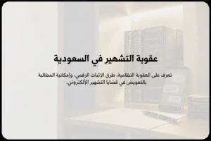 عقوبة التشهير في السعودية