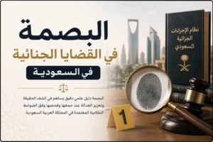 البصمة في القضايا الجنائية في السعودية