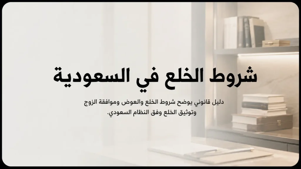 شروط الخلع في السعودية