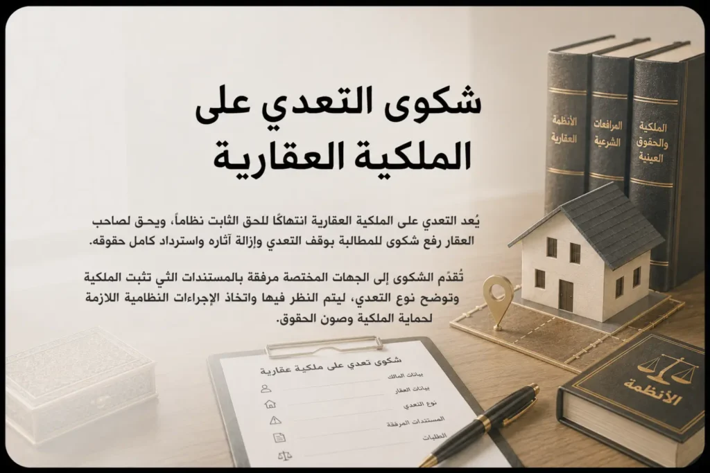 شكوى التعدي على الملكية العقارية في السعودية لإثبات تجاوز الحدود والمطالبة بإزالة التعدي