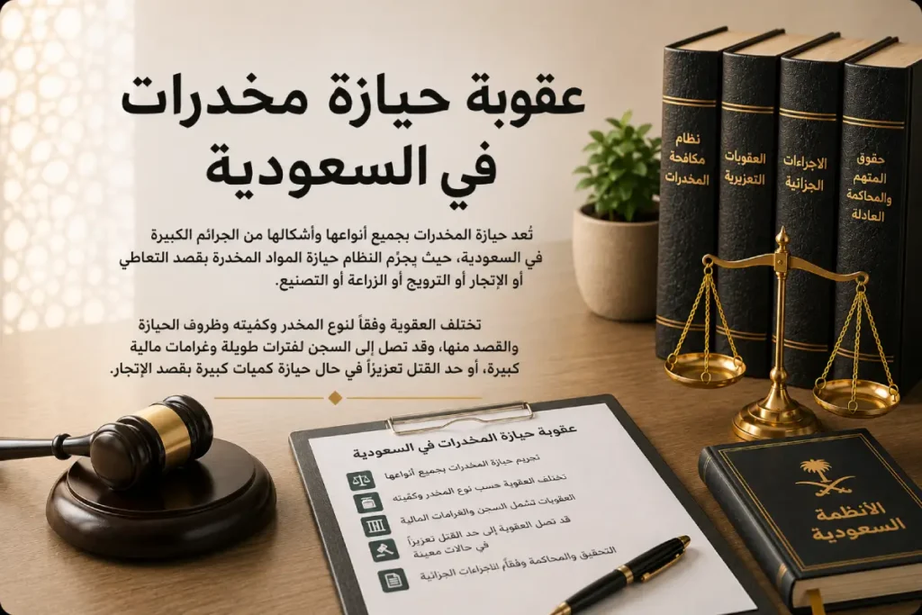 عقوبة حيازة مخدرات في السعودية عند ضبط مواد محظورة بقصد التعاطي أو الاستخدام الشخصي