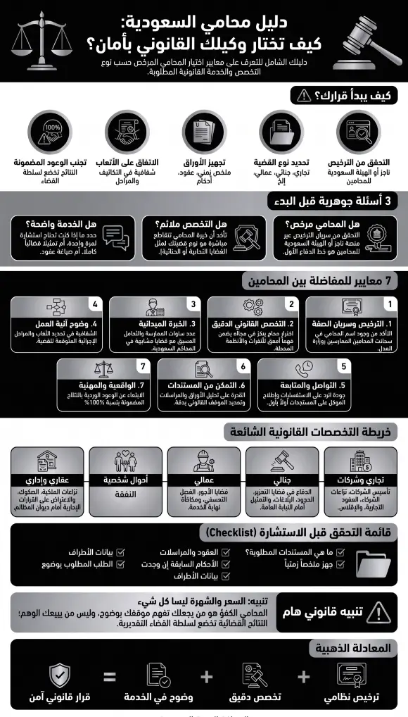 إنفوغرافيك دليل محامي السعودية