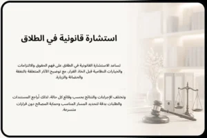استشارة قانونية في الطلاق
