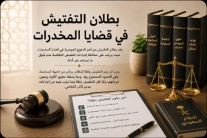 بطلان التفتيش في قضايا المخدرات عند مخالفة الإجراءات النظامية في السعودية