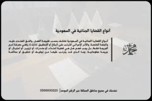 أنواع القضايا الجنائية في السعودية وتشمل جرائم الاعتداء والمخدرات والاحتيال والجرائم المعلوماتية